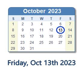October 13, 2023 .